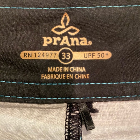 Prana Mens Striped Board Shorts - Size 33 - Picture 6 of 6